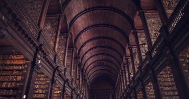DUBLIN, IRELAND -  JULY 14, 2018: The Long Room in the Trinity College Library on July 14, 2018 in Dublin, Ireland.